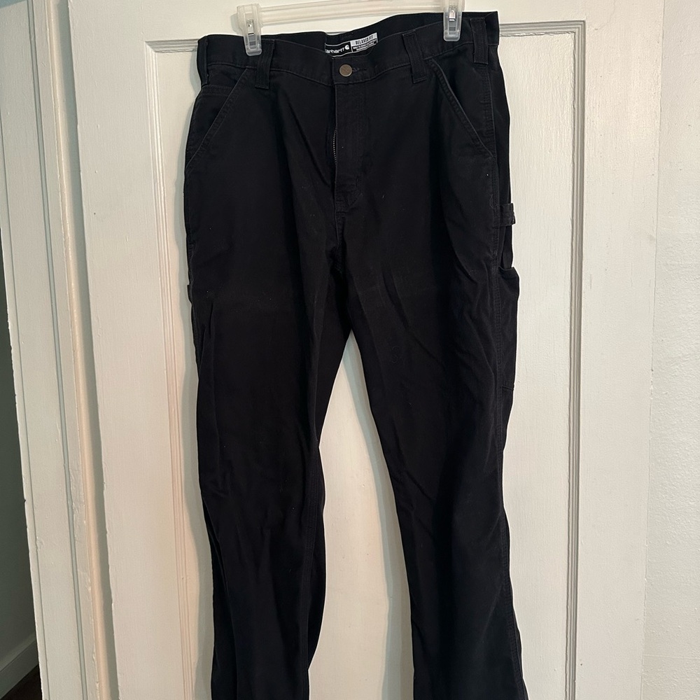 Men's Black Carhartt Relaxed Fit Pants 34 x 32